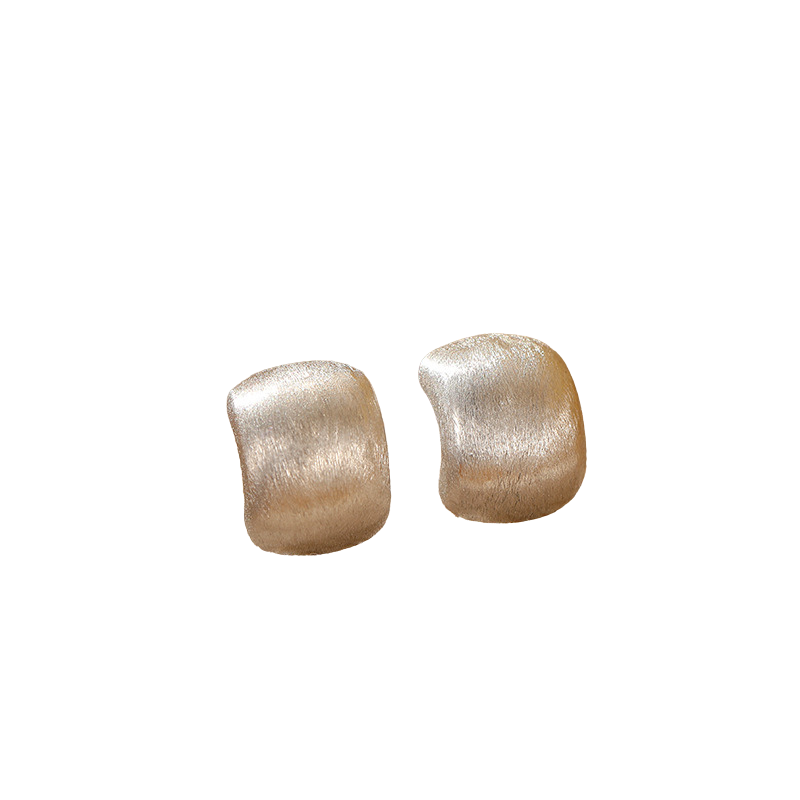 Matte Brushed Square Studs